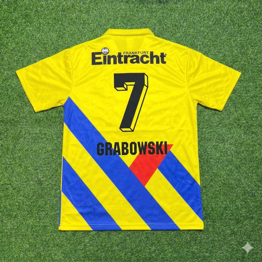 Jürgen Grabowski Eintracht Frankfurt Retro Yellow Football Jersey Kit