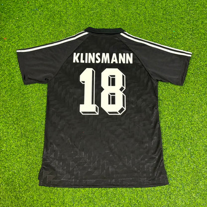 Jürgen Klinsmann Deutschland 1990 WM Schwarzes Retro Fußballtrikot Jersey