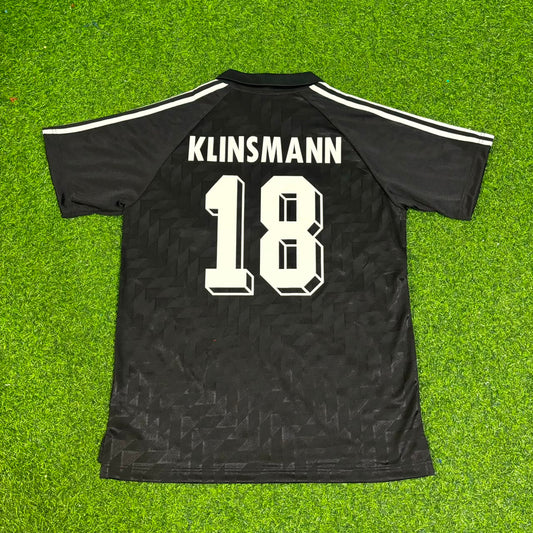 Jürgen Klinsmann Deutschland 1990 WM Schwarzes Retro Fußballtrikot Jersey