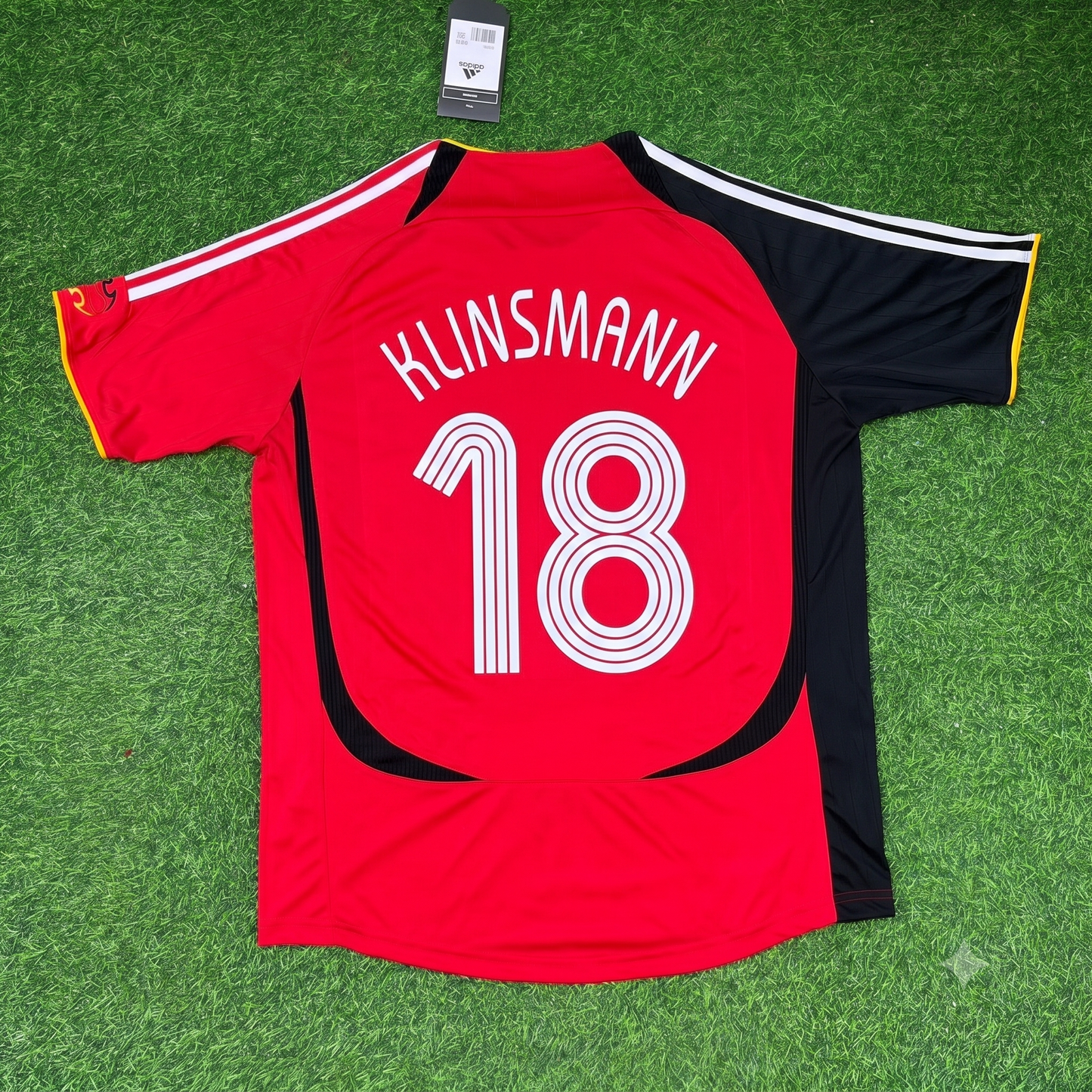 Jürgen Klinsmann Germany Red Black Retro Football Jersey Kit
