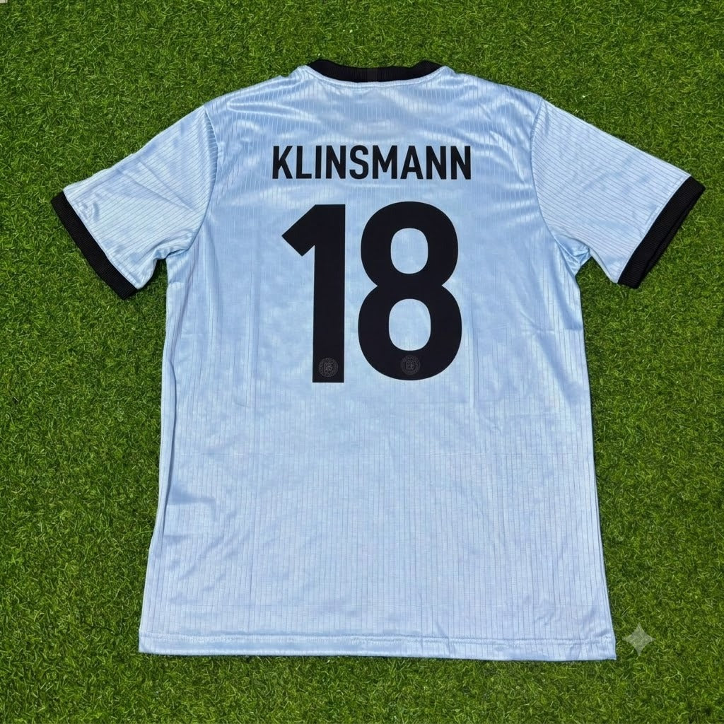 Jürgen Klinsmann Germany 125th Year Special Clear Blue Retro Football Jersey Kit
