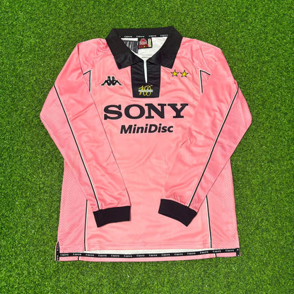 Zinédine Zidane #21 Juventus 1995 Pink Football Jersey Kit