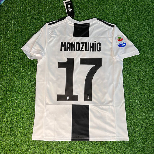 Juventus Mario Mandzukic 2018 2019 Retro Jersey Trikot Soccer Kit