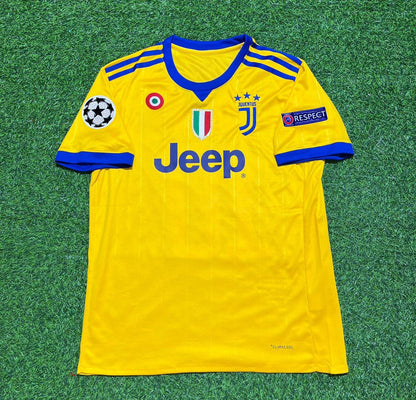 Juventus 2017-2018 Yellow Retro Football Jersey Kit