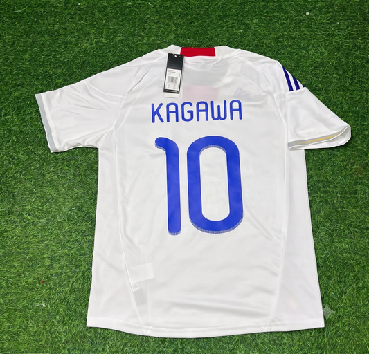 Shinji Kagawa Japan White Retro Football Jersey Kit