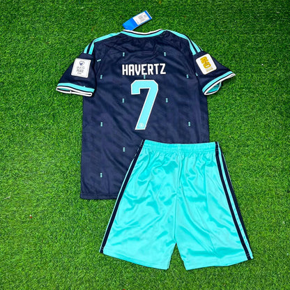 Kai Havertz Germany 2026 World Cup Kids Away Blue Football Jersey Kit