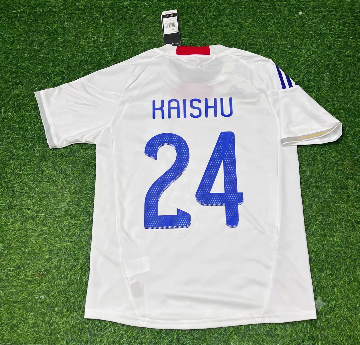 Kaishu Sano Japan White Retro Football Jersey Kit