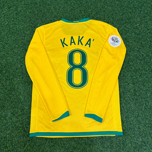 Brazil World Cup 2006 Kaka Leite #8 Long Sleeve Football Jersey