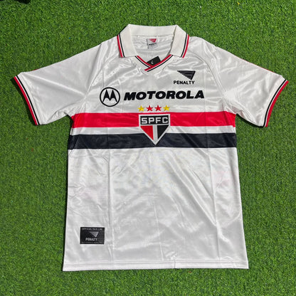 Kaká Leite São Paulo FC 1999-2000 Season White Retro Football Jersey Trikot Maillot