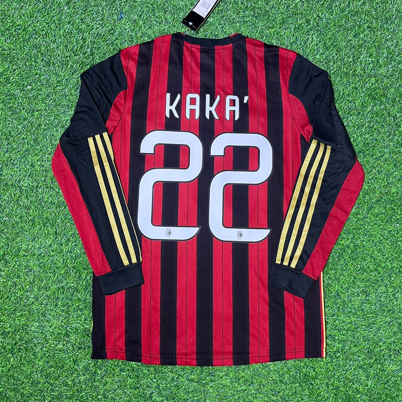 Kaká AC Milan 2013/14 Long Sleeve Home Retro Football Jersey Collection