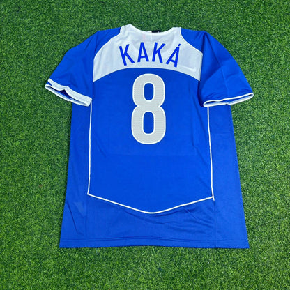 Kaka Leite Brazil 2004 Blue Retro Football Jersey Collection