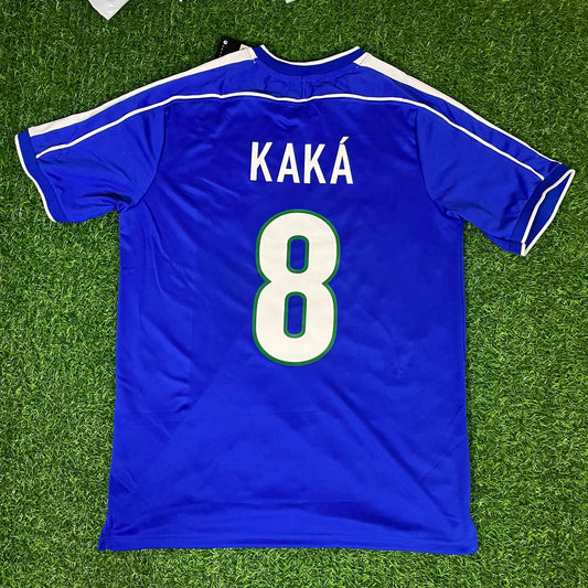 – Kaka Leite Brazil Blue Retro Kit Jersey – | Trikot | Maillot Soccer Kit