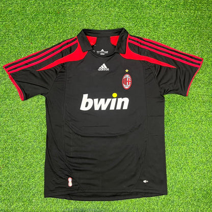 Cafu AC Milan 2007-2008 Black Retro Third Football Jersey Kit