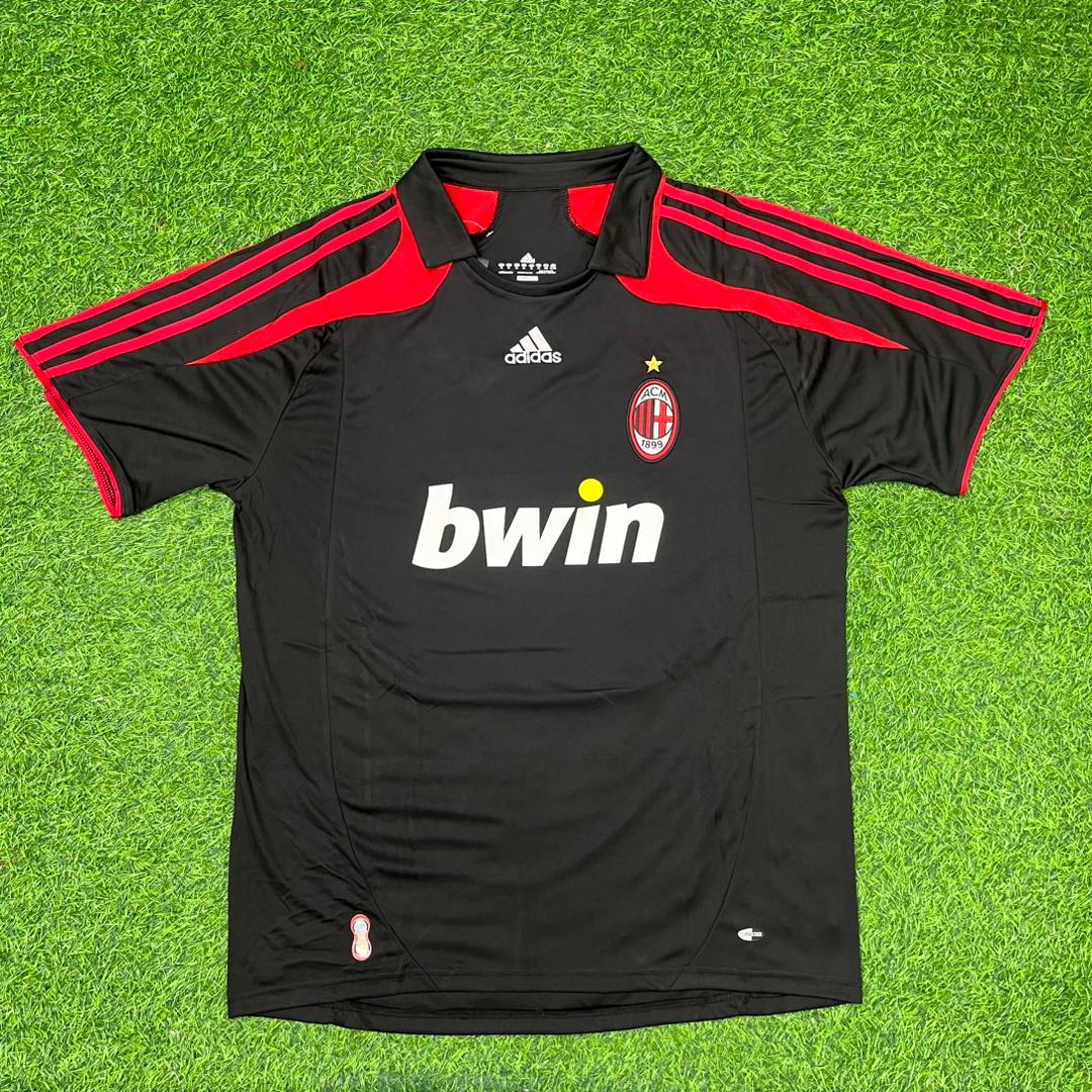 Kaka Leite AC Milan 2007-2008 Black Retro Third Football Jersey Kit