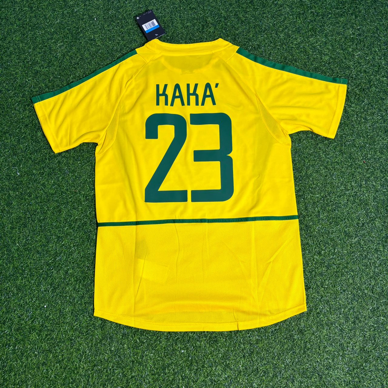 Brazil World Cup 2002 Kaká Leite Retro Football Jersey