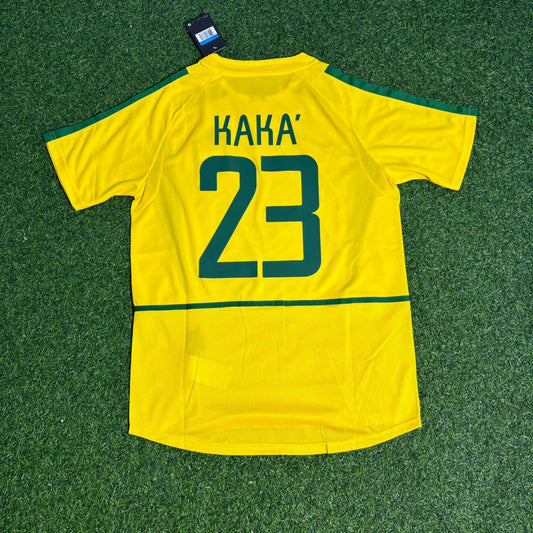 Brazil World Cup 2002 Kaká Leite Retro Football Jersey