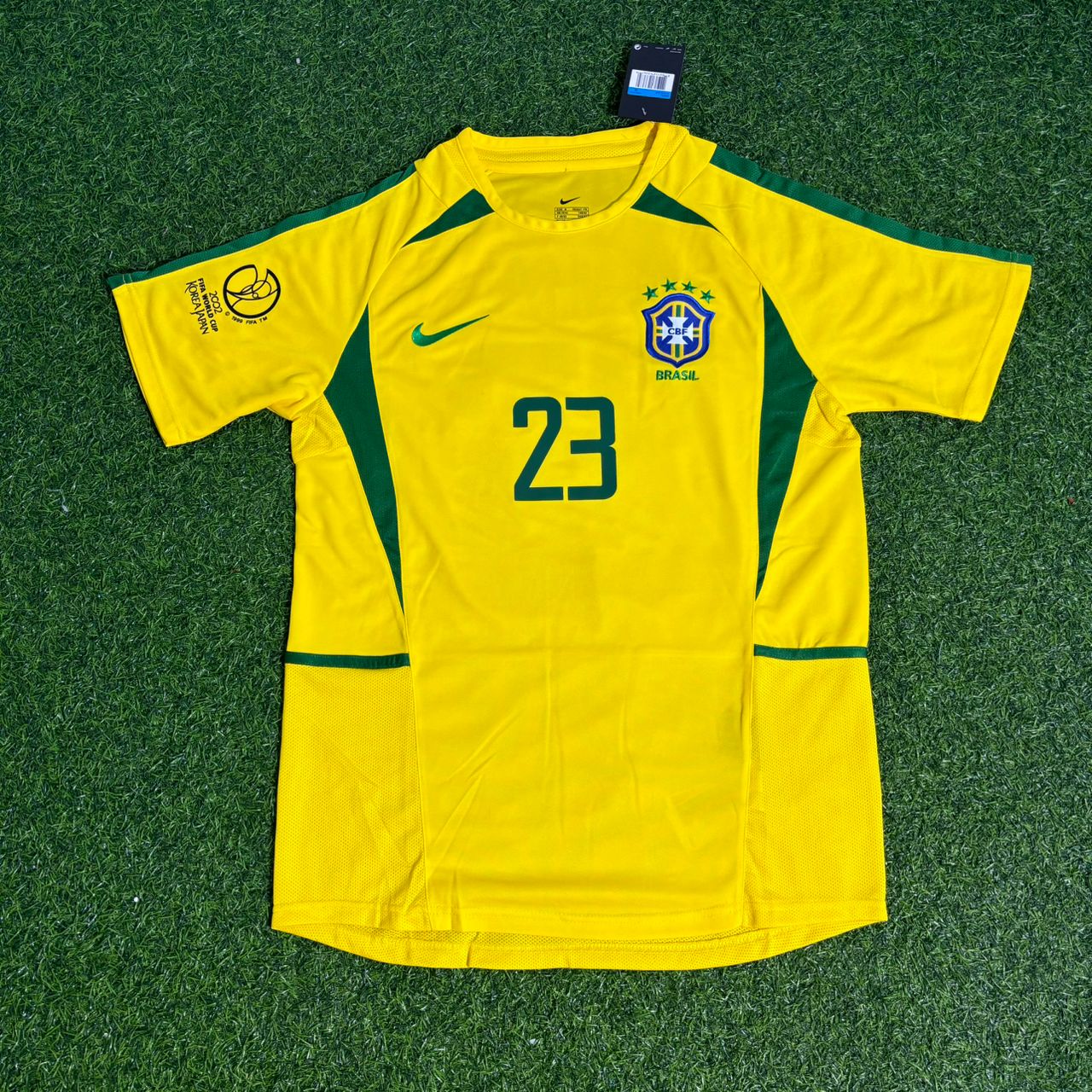 Brazil World Cup 2002 Kaká Leite Retro Football Jersey