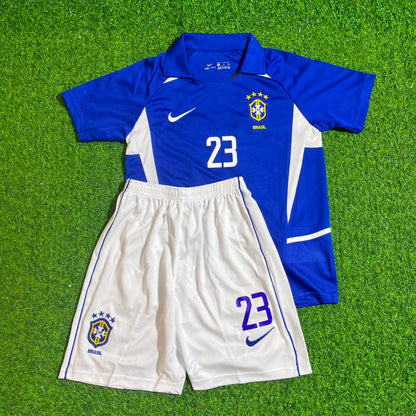 Kaka Leite Brazil 2002 World Cup Away – for – | KinderTrikot | Enfant Kids Football Jersey