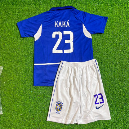 Kaka Leite Brazil 2002 World Cup Away – for – | KinderTrikot | Enfant Kids Football Jersey