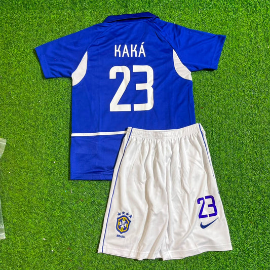 Kaka Leite Brazil 2002 World Cup Away – for – | KinderTrikot | Enfant Kids Football Jersey