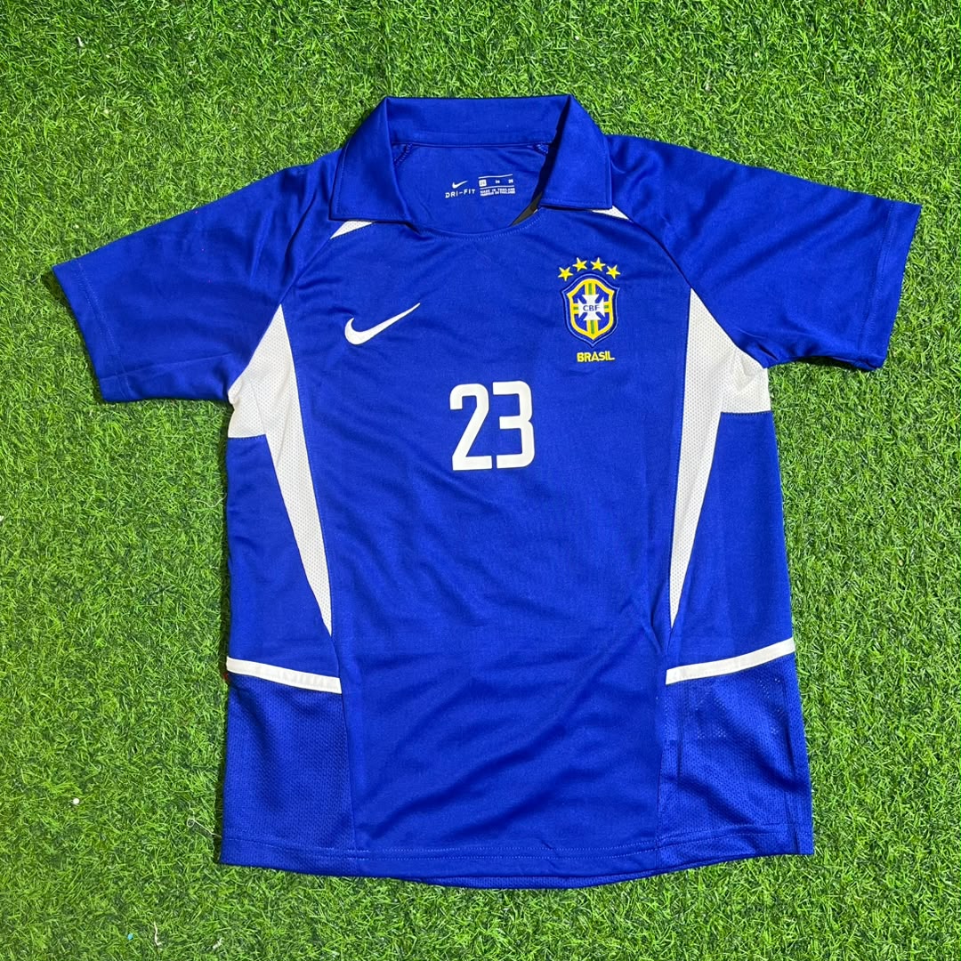 Kaka Leite Brazil 2002 World Cup Away – for – | KinderTrikot | Enfant Kids Football Jersey
