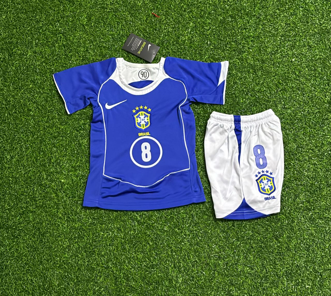 Kaká Leite Brazil 2004 Blue Retro Football Jersey Collection