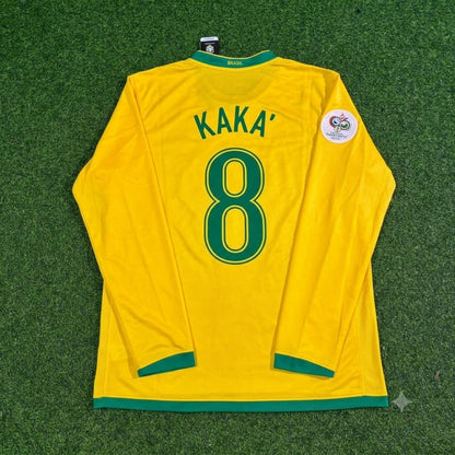 Brazil World Cup 2006 Kaka Leite #8 Long Sleeve Football Jersey