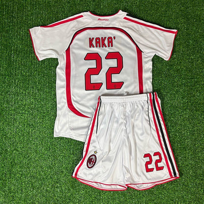 Kaka Leite Milan White Kids Children Set Retro Football Jersey