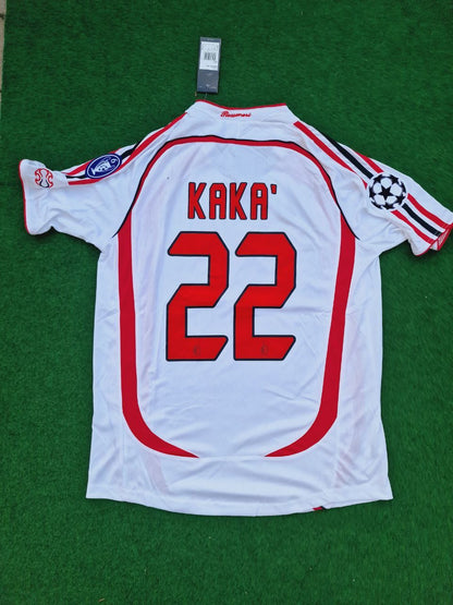 Kaká Leite Milan 2007 Final Athene Champions League Final Retro Football Jersey Kit