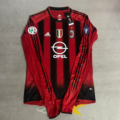Alessandro Nesta 13 Milan 2003/2004 Red & Black Home Retro Football Jersey Kit