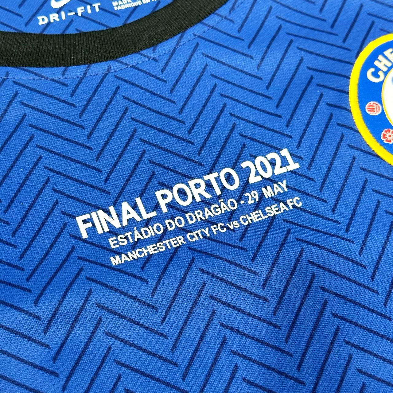 Jorginho Chelsea 2021 Champions League Final Porto Blue Retro Football Jersey Kit