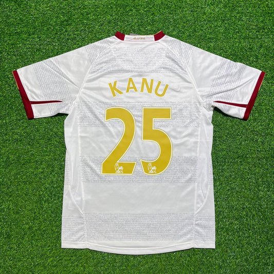 Kanu Arsenal 2004-2005 Away Retro White Football Jersey Kit