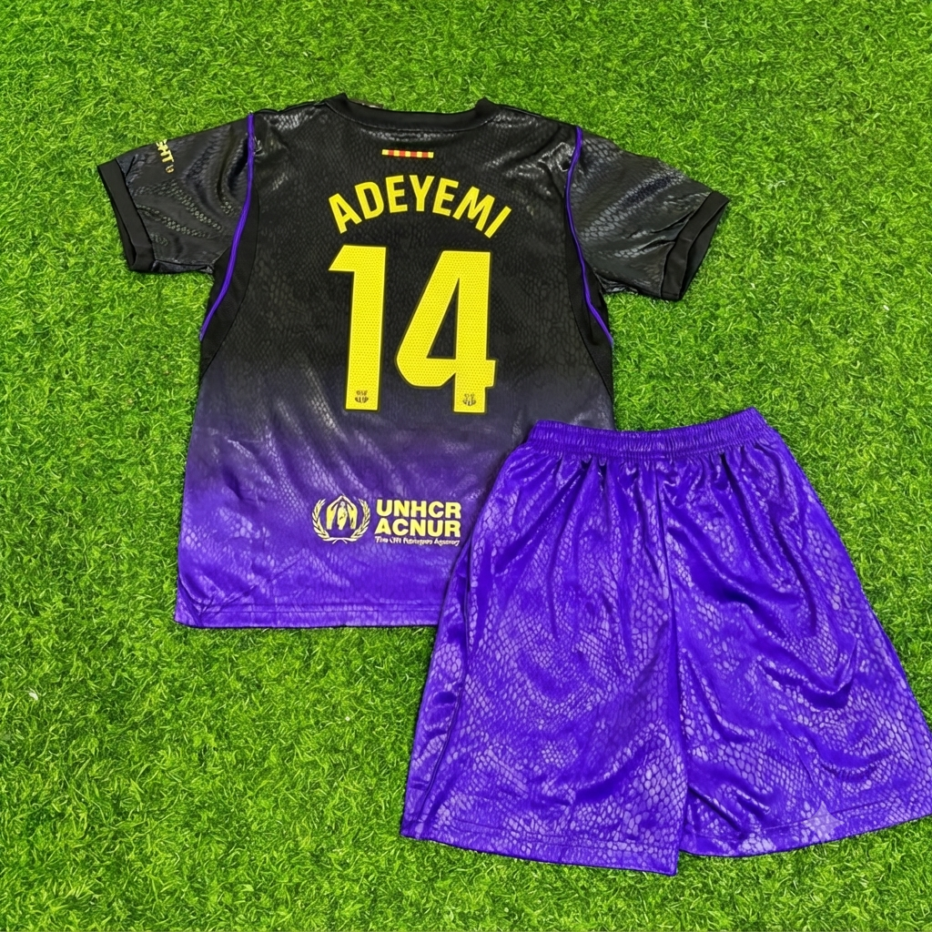 Karim Adeyemi #14 Barcelona 2027 Away Kids Football Jersey
