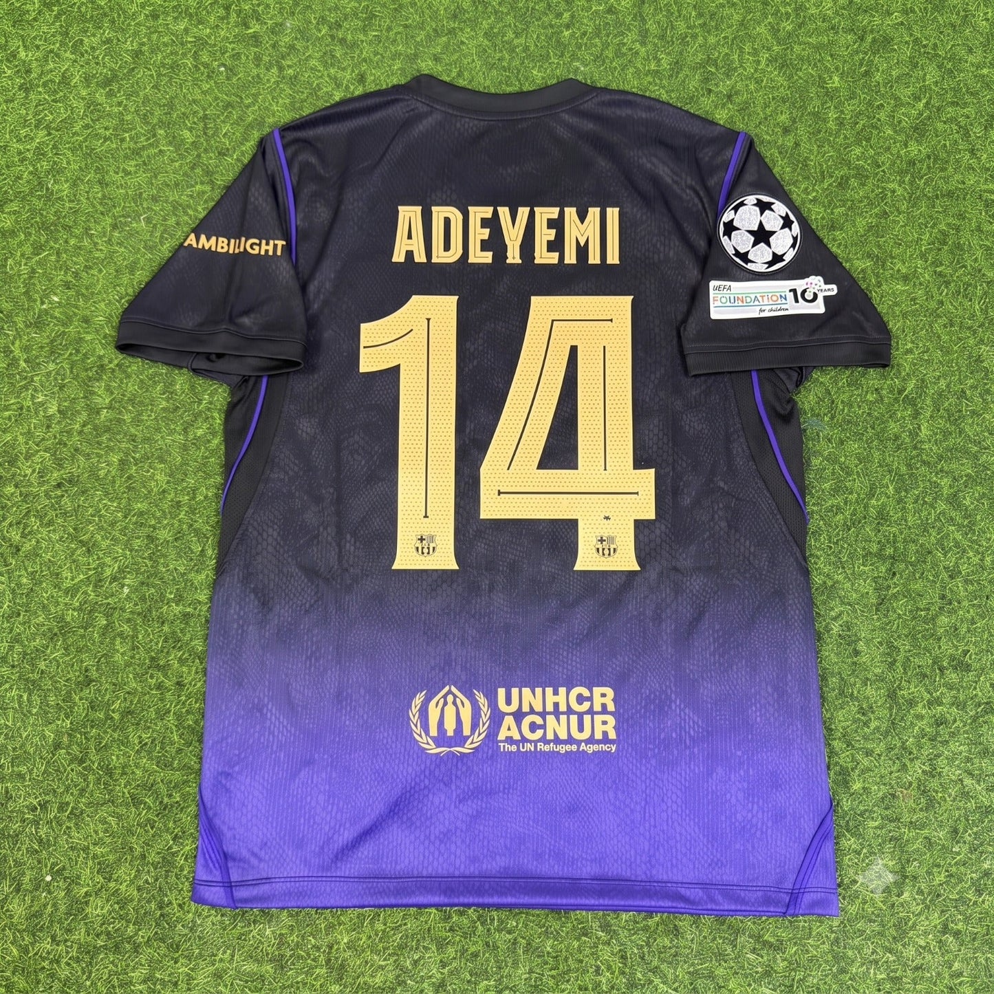 Karim Adeyemi #14 Barcelona 2027 Champions League Patch Away Football Jersey