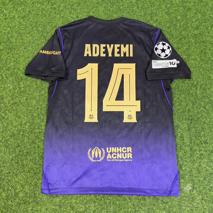 Karim Adeyemi #14 Barcelona 2027 Champions League Patch Away Football Jersey