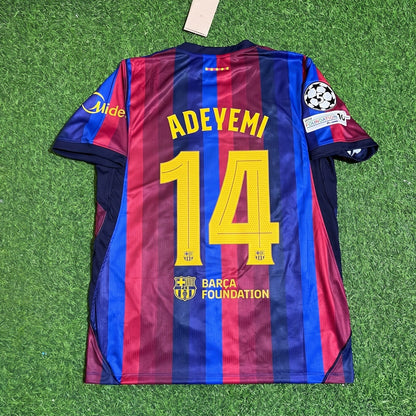 Karim Adeyemi #14 Barcelona 2027 Champions League Patch Home Football Jersey