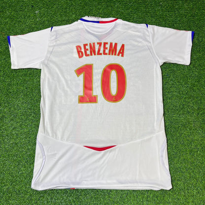 Karim Benzema Olympique Lyonnais 2008/2009 Home White Retro Football Jersey Collection
