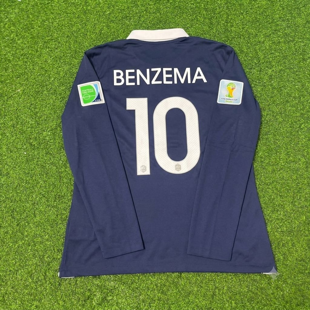 France World Cup 2014 Karim Benzema #10 Long Sleeve Football Jersey