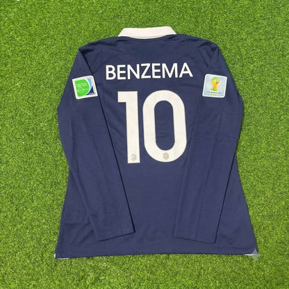 France World Cup 2014 Karim Benzema #10 Long Sleeve Football Jersey