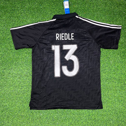 Karl-Heinz Riedle Deutschland 1990 WM Schwarzes Retro Fußballtrikot Jersey