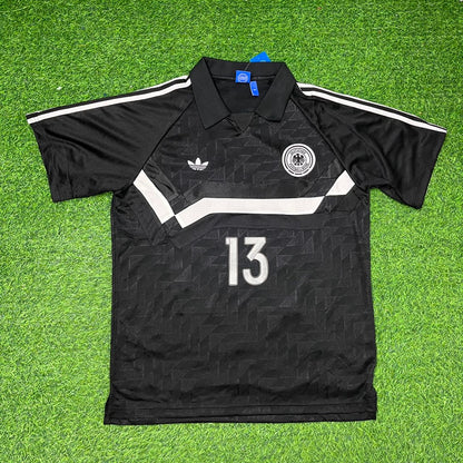 Karl-Heinz Riedle Deutschland 1990 WM Schwarzes Retro Fußballtrikot Jersey