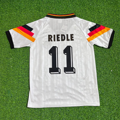 Karl-Heinz Riedle Germany 1992 Retro Football Jersey Kit