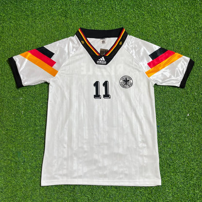 Karl-Heinz Riedle Germany 1992 Retro Football Jersey Kit