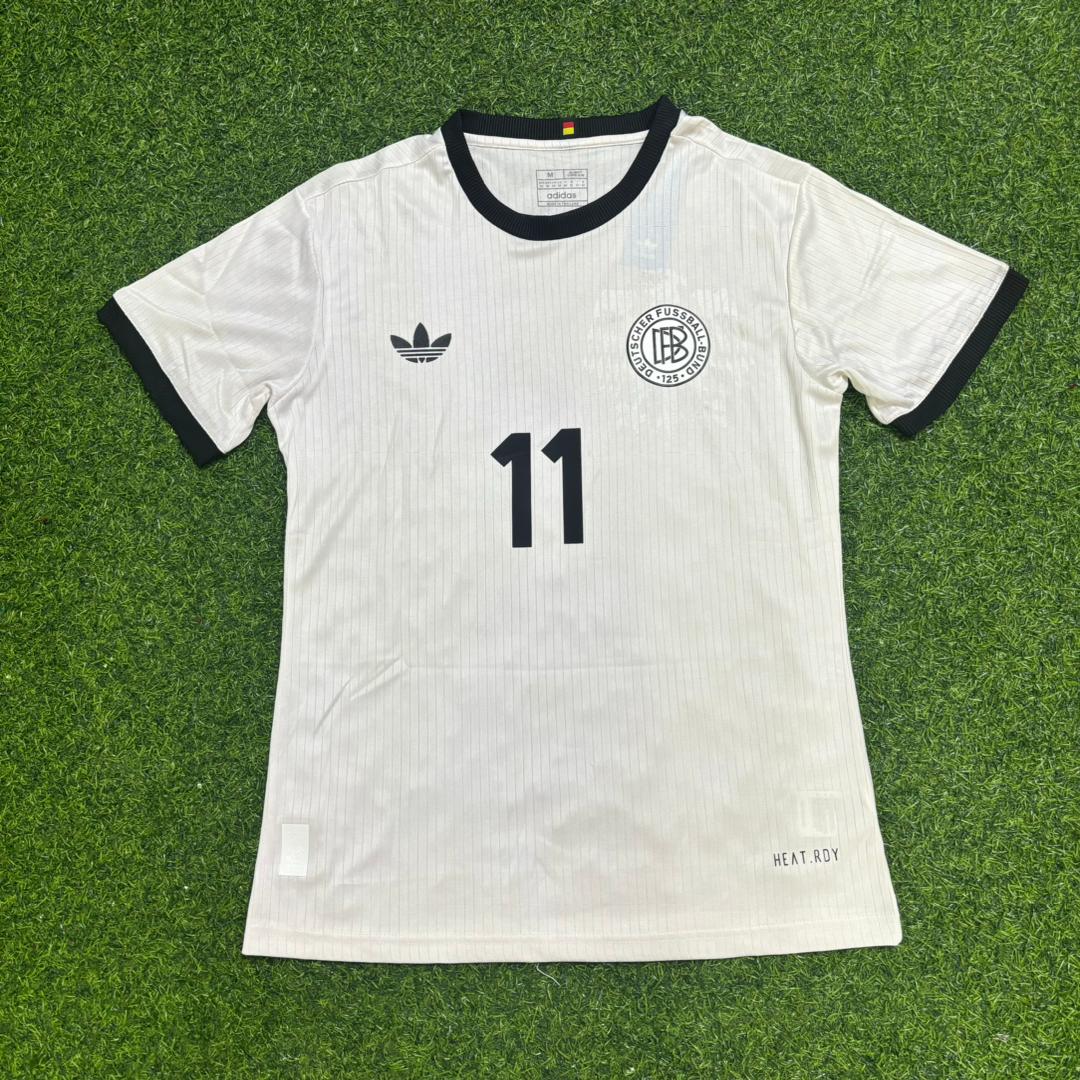 Karl-Heinz Rummenigge Germany 125 Year Special White Football Jersey Kit