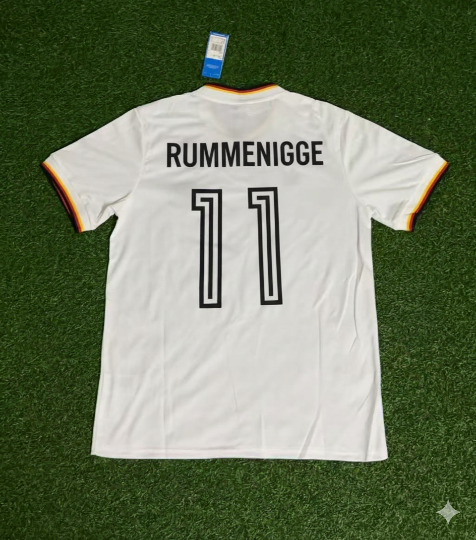 Germany World Cup 1986 Karl Heinz Rummenigge Retro Football Jersey Kit