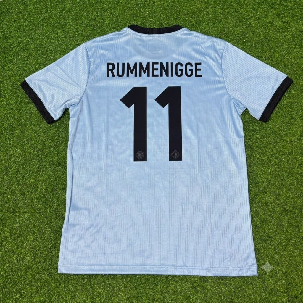 Karl-Heinz Rummenigge Germany 125th Year Special Clear Blue Retro Football Jersey Kit