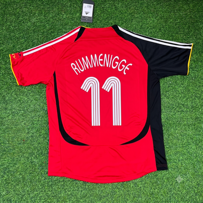 Karl-Heinz Rummenigge Germany Red Black Retro Football Jersey Kit