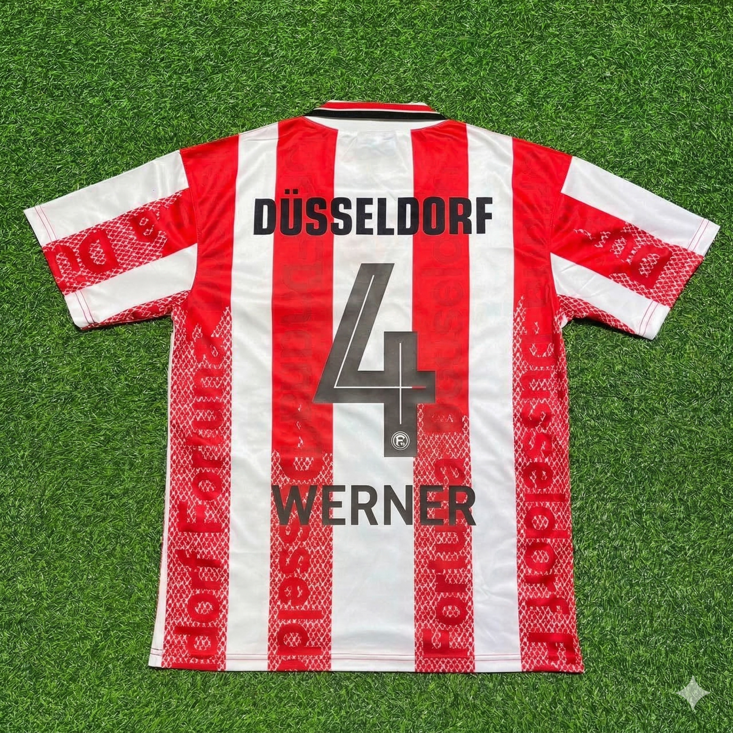Karl Werner Fortuna Düsseldorf Retro Football Jersey Kit