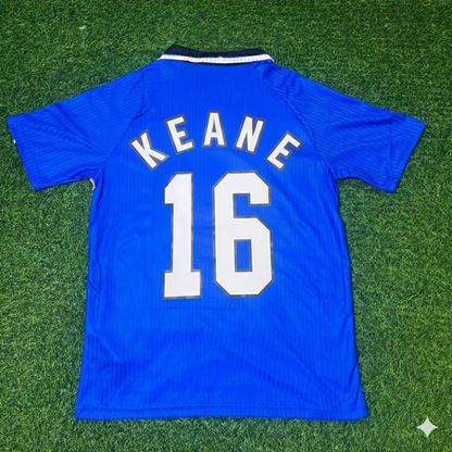 Roy Keane Manchester United 1996/1997 Blue Retro Football Jersey Kit