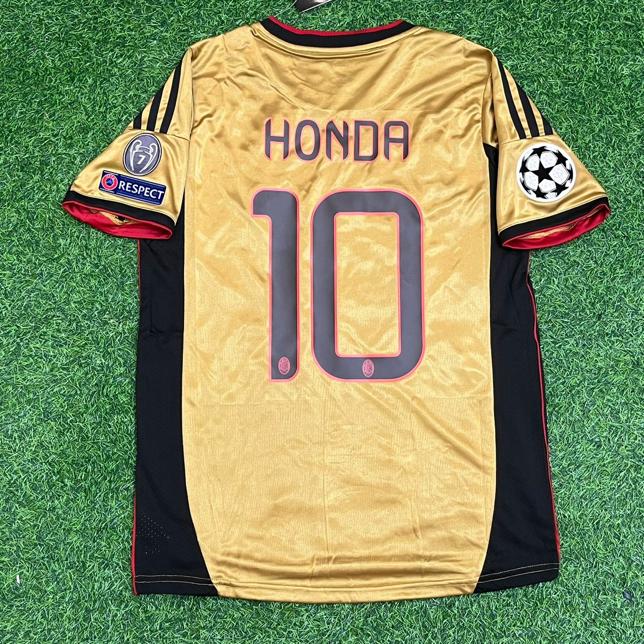 Keisuke Honda - AC Milan 2013/2014 Red Black Retro Football Jersey